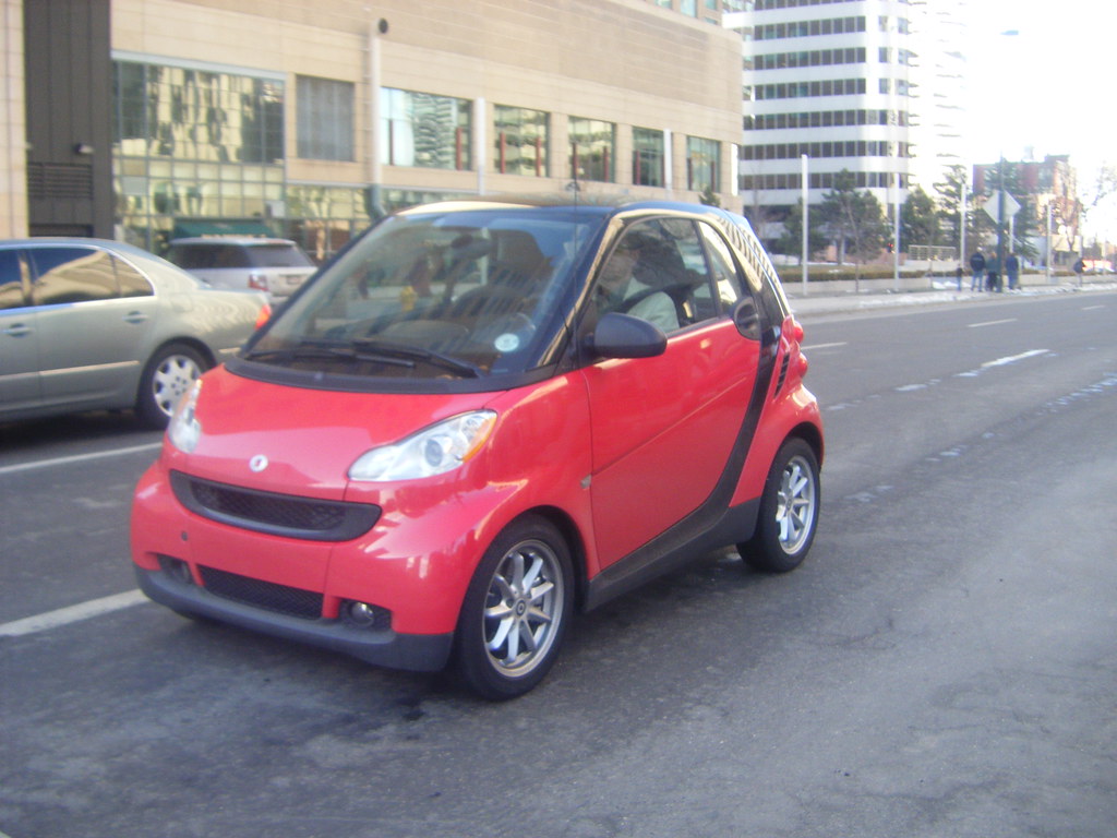 a red smart car Bradley Gordon Flickr