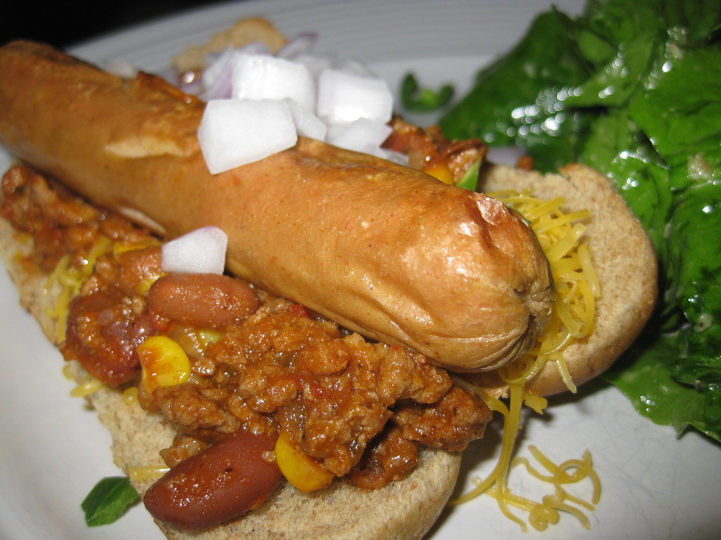 Turkey Chili Dog Applegate Turkey Hot Dog with homemade tu… Flickr