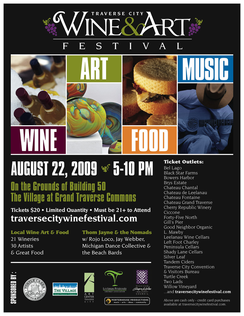 Traverse City Wine & Art Festival poster The Traverse City… Flickr