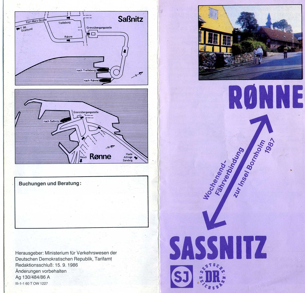 DR SJ Fahrplan. Ferry between Sassnitz Rønne Bornholm 1… Flickr