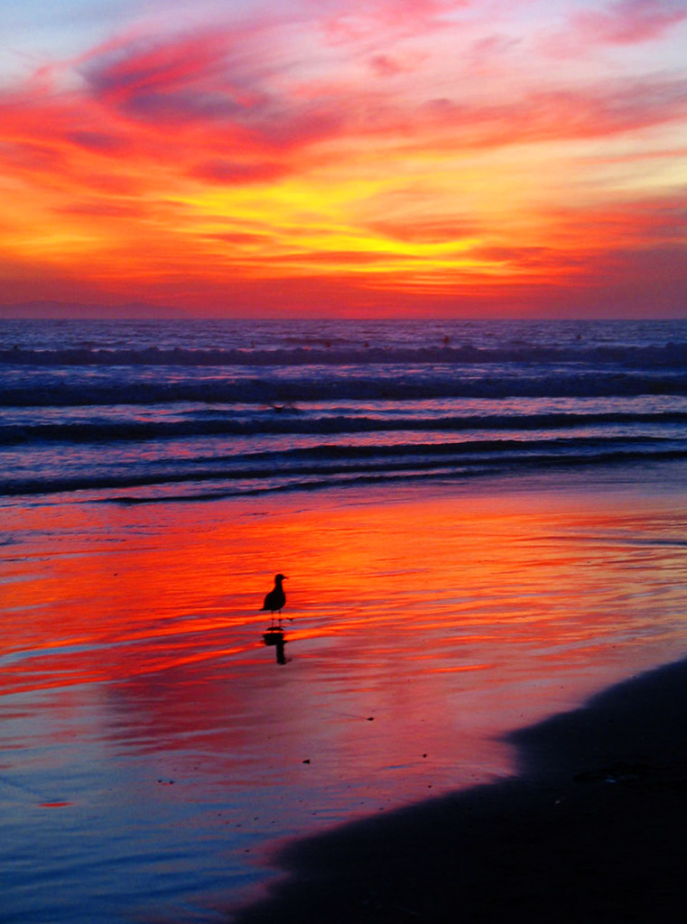 Sunset on Huntington Beach, California, Pacific Ocean Flickr