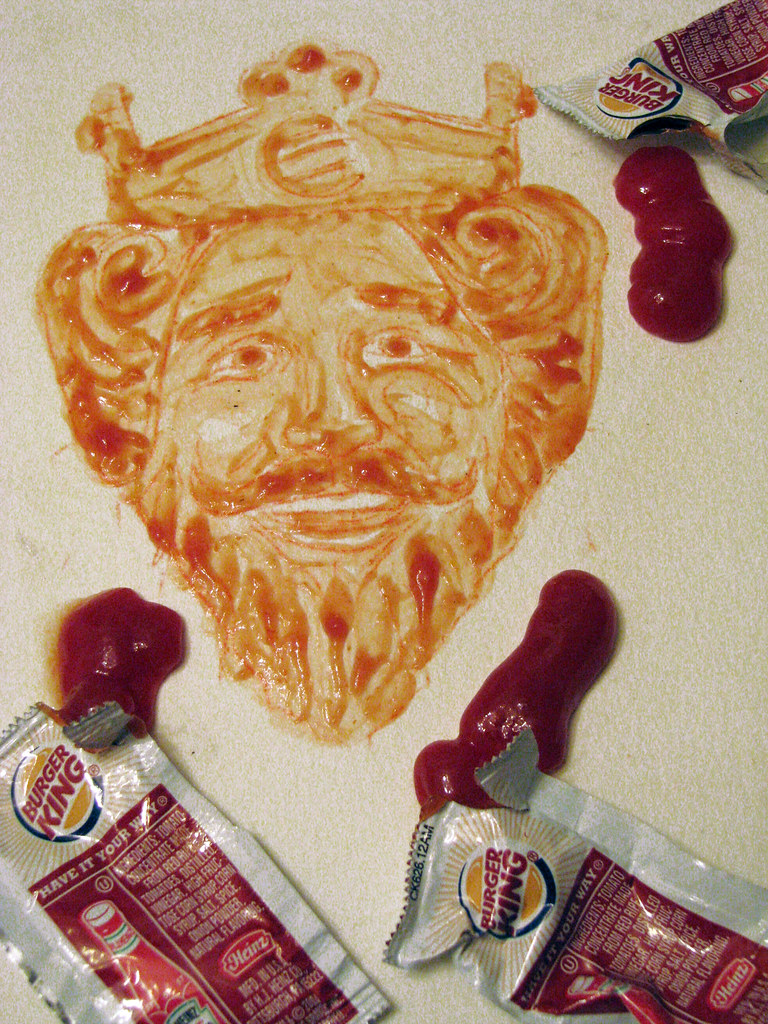 Burger King Ketchup Painting I had way too many Burger Kin… Flickr