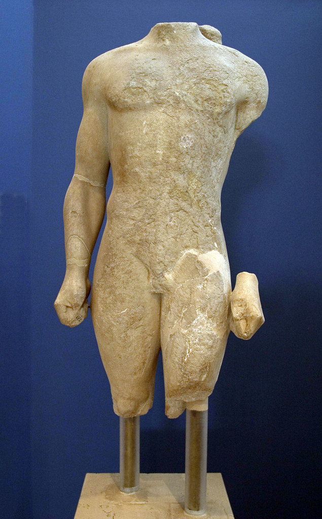 MARBLE STATUE OF A KOUROS FROM THE THIRD QUARTER OF 6TH CE… Flickr