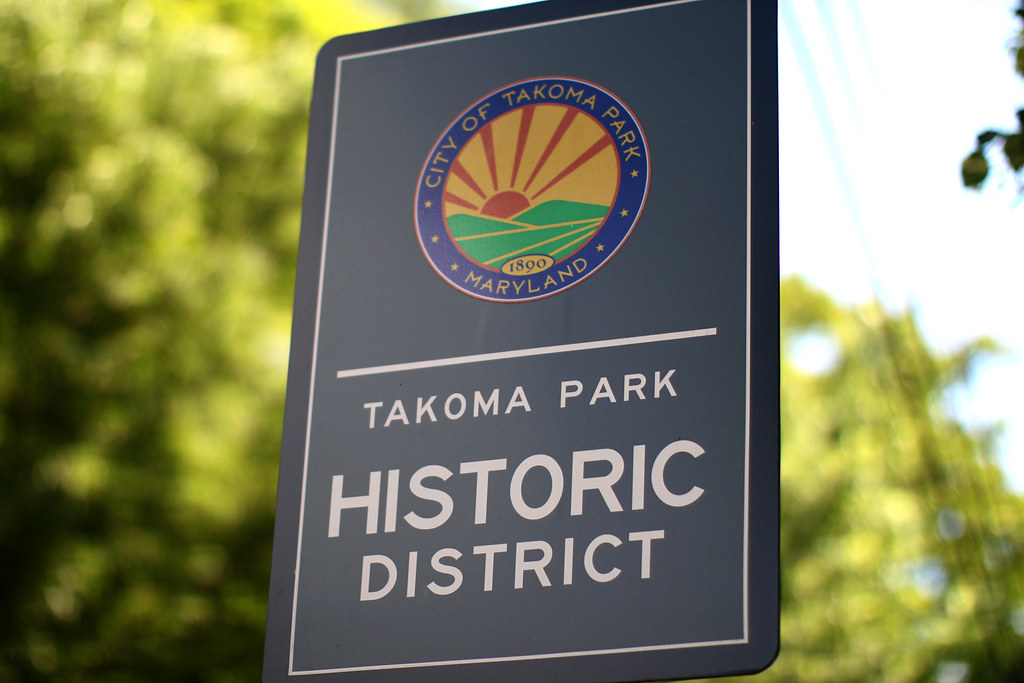 Takoma Park Historic District Sign Sign in the historic Wa… Flickr