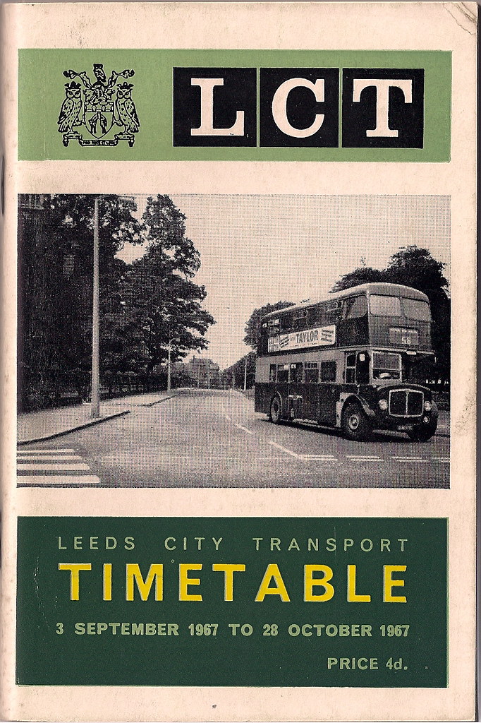 Leeds City Transport timetable cover, 1967 Leeds City Tran… Flickr