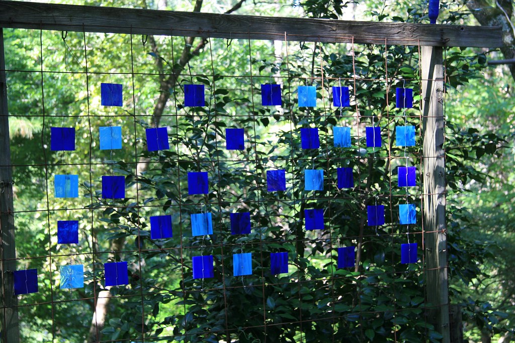 Stained glass & wire screen Lauren Jolly Roberts Flickr