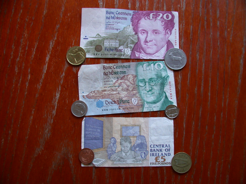 Irish Money Irish Money The bills are 20, 10, and 5 Irish… Flickr