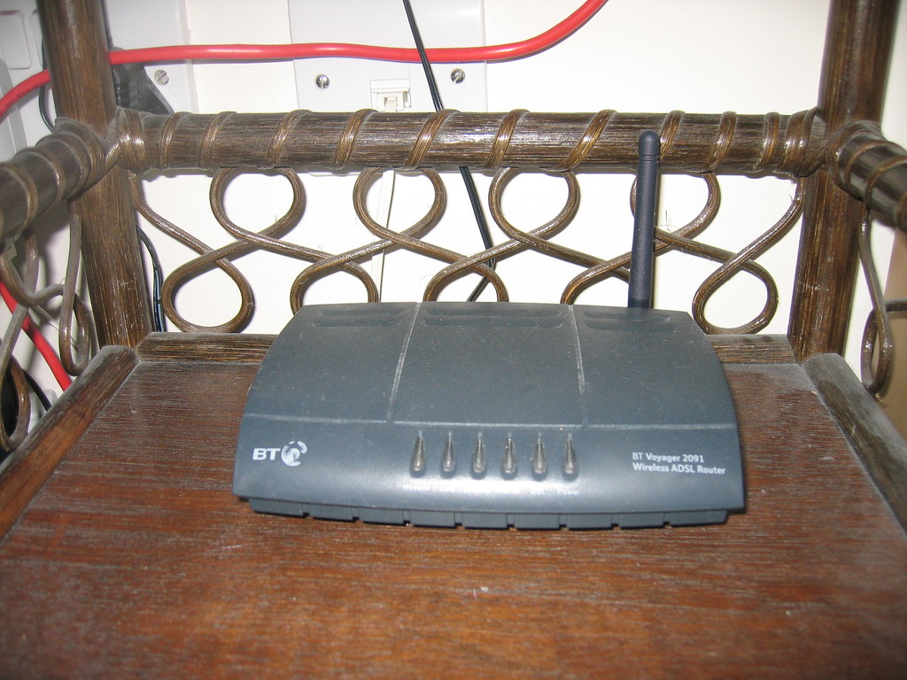Our home wireless router A BT Voyager 2091 this services… Flickr