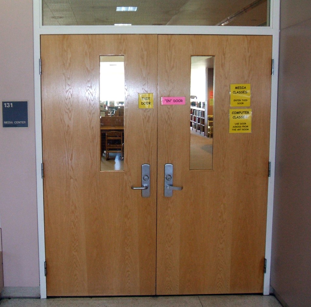Entrance to the Burnside Elementary School Media Center Flickr