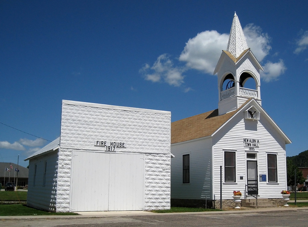 1917 vs. 1895 Fire house and town hall in New Albin, Iowa.… Doug
