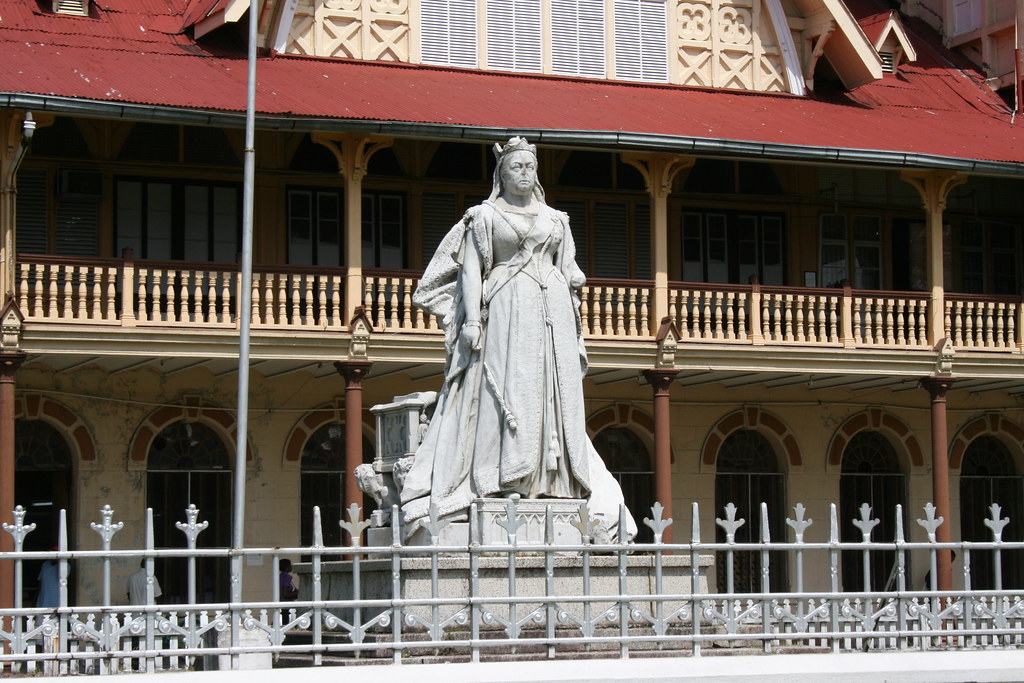 Guyana A statue of Queen Victoria still stands in the High… Flickr