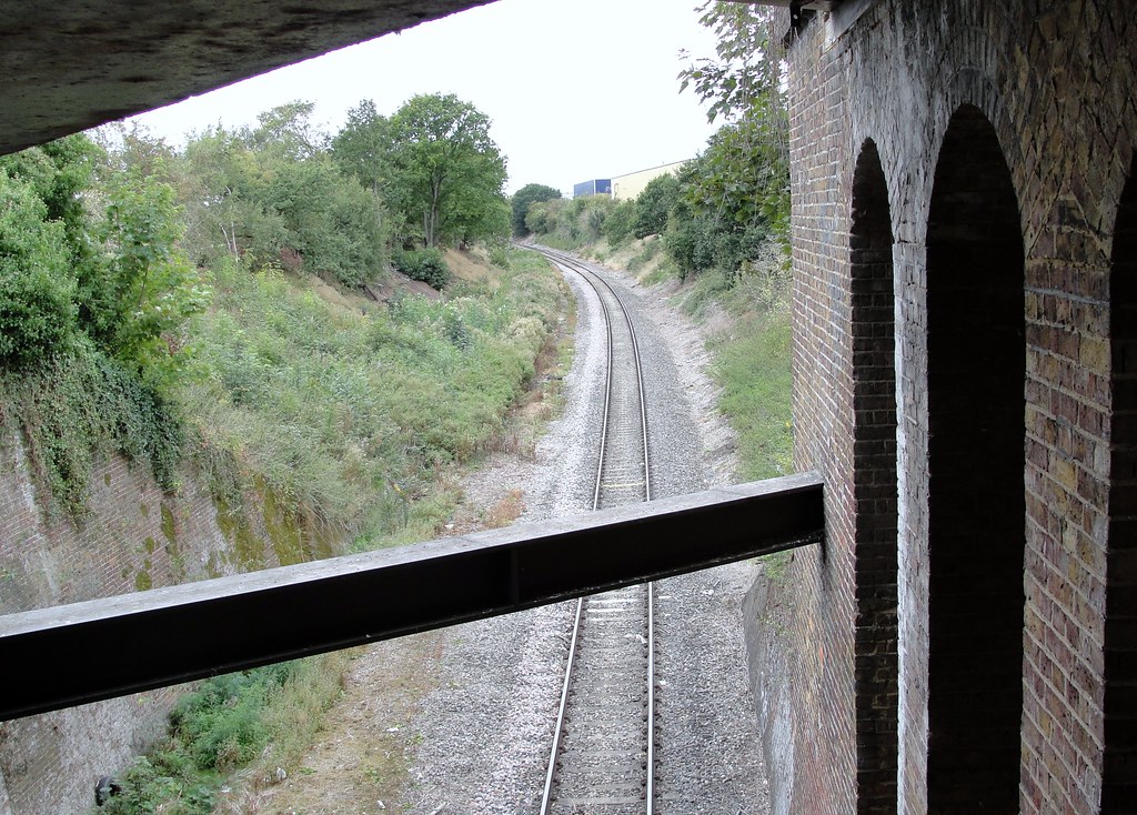 View from Bridge at Windmill Lane Disused railway spur nea… Flickr