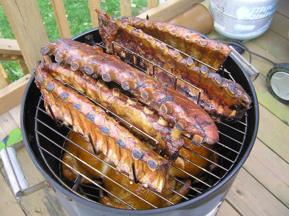 Ribs On Smoker Rack 2 Five racks of pork ribs sit on the t… Flickr