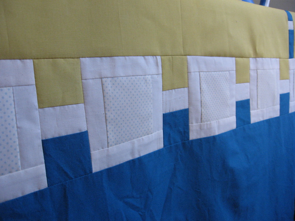 blue and yellow baby quilt (detail) the little squares hav… Flickr