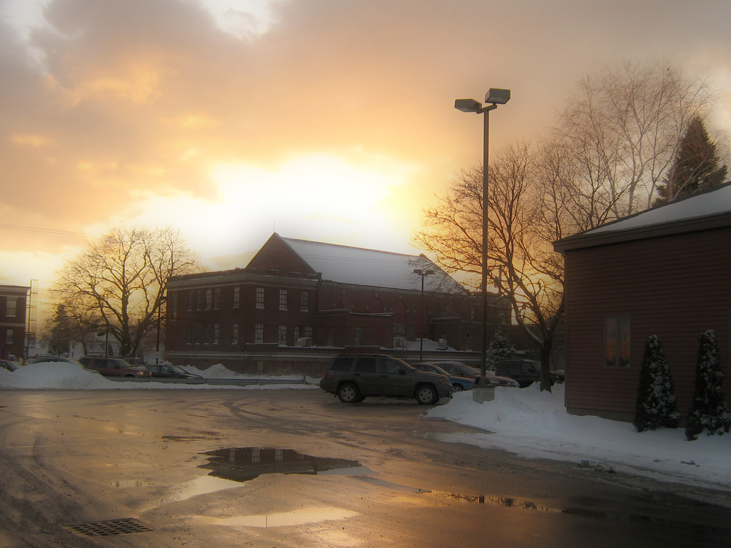 Winter Sunset Off College Avenue; Waterville, Maine Flickr