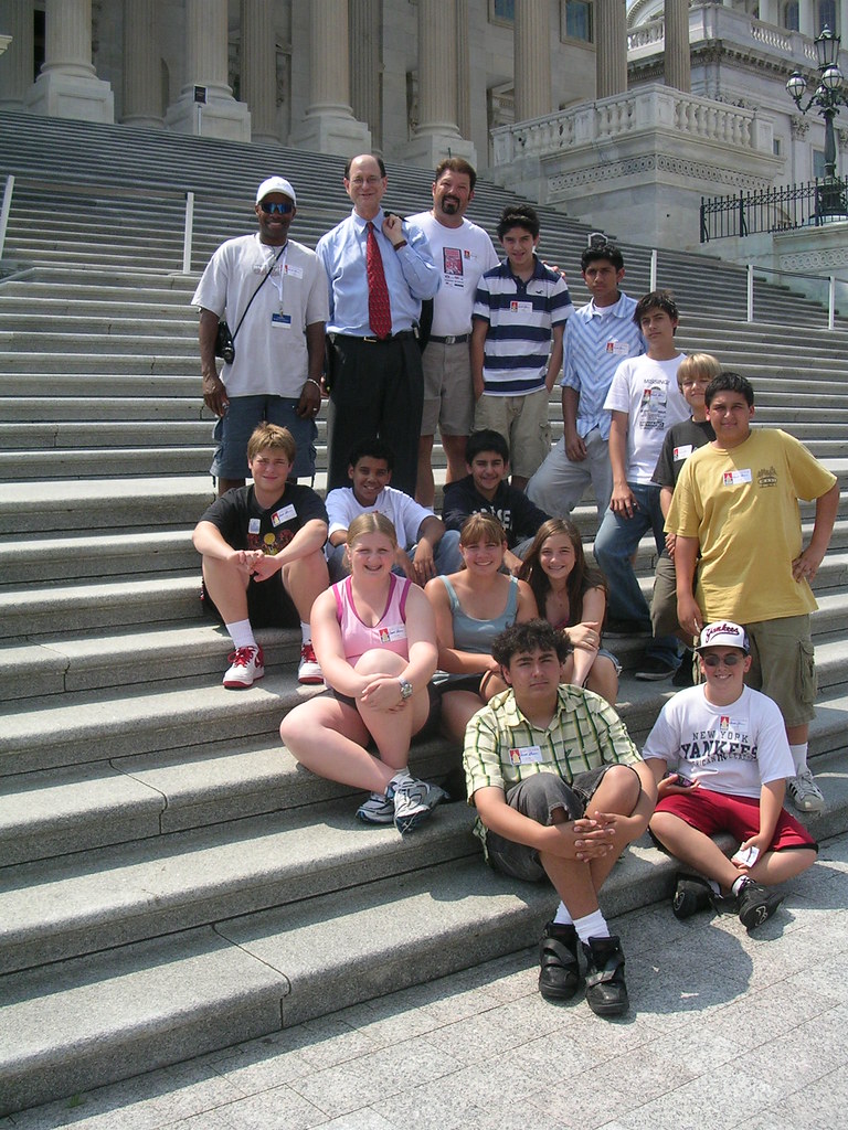 Congressman Sherman and Students from Nobel Middle School Flickr