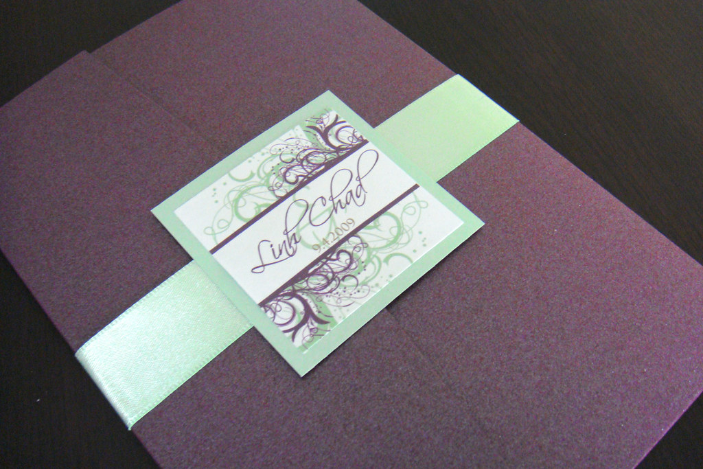 Wedding Invitations (Purple + Green) Please contact me for… Flickr