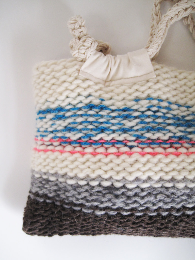 KNIT BAG "STELLA" / WOOL/BLUE MIX Flickr