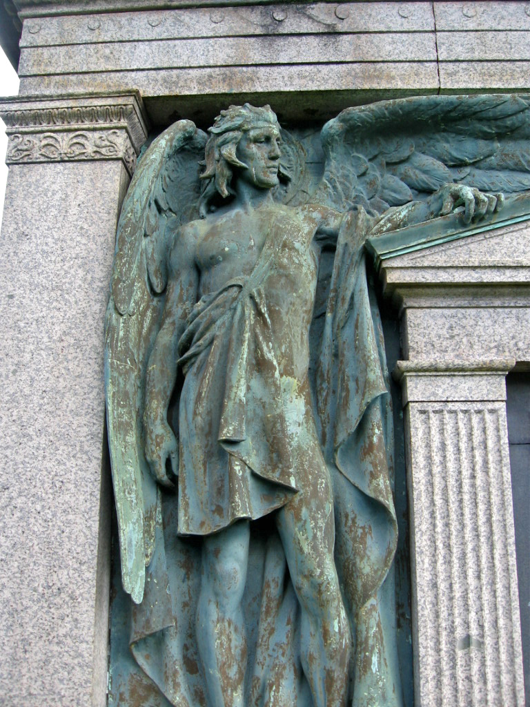 Angel sculpture on monument, Glasgow Necropolis, Scotland Flickr