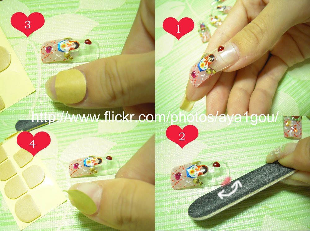 how to use fake nails 1. put fake nail on your own nail. 2… Flickr