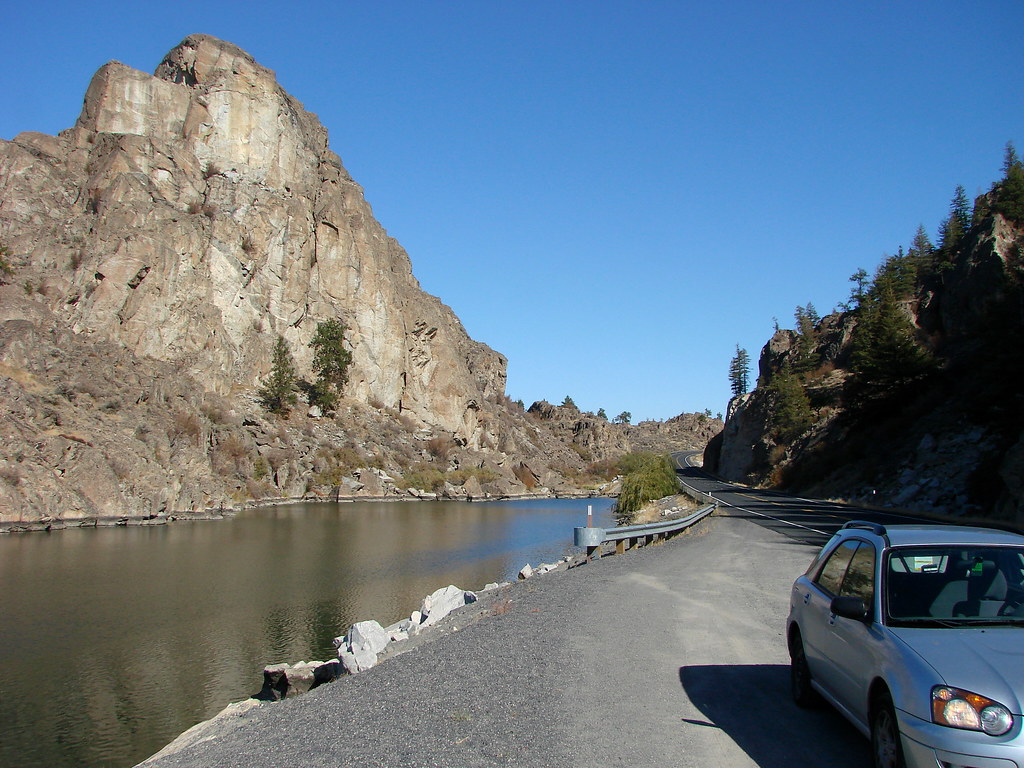 Banks Lake and Roadscape near Okanogan Eastern Washington State