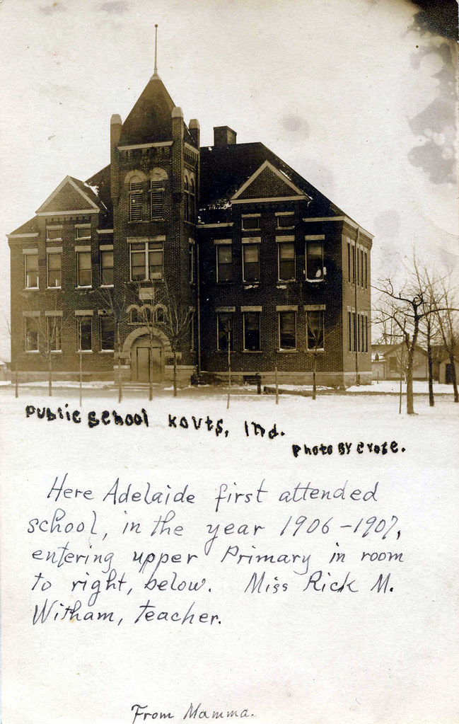 Public School, circa 1907 Kouts, Indiana Public School, … Flickr