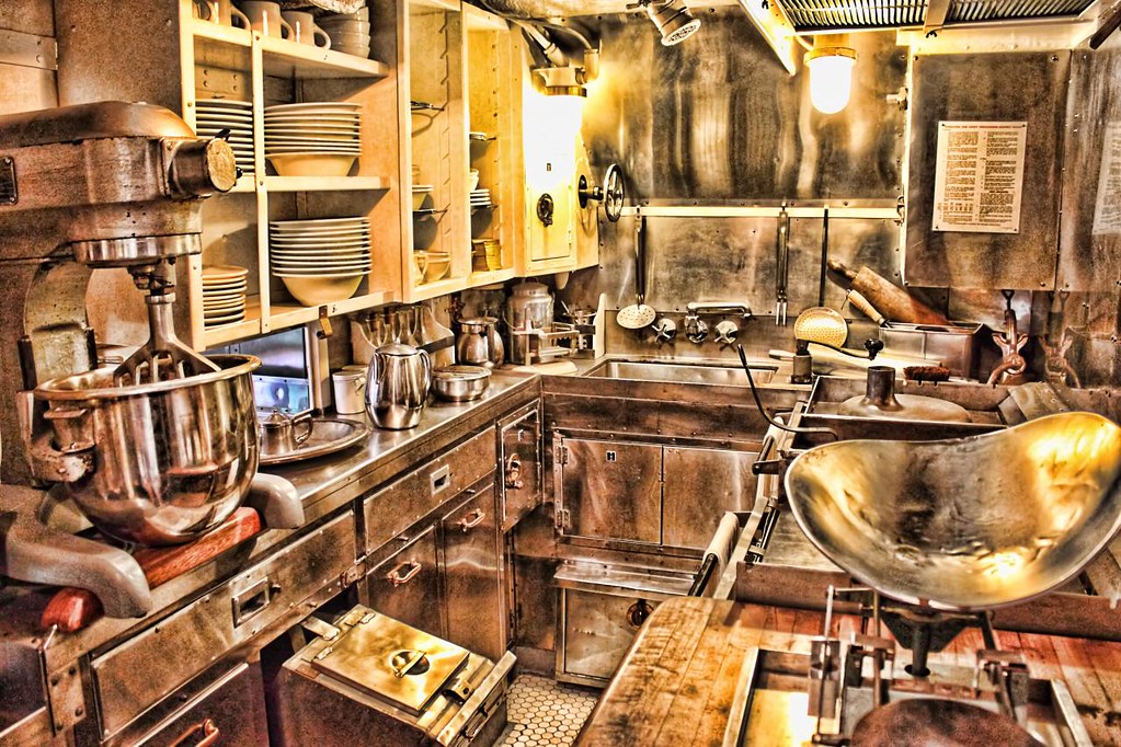 Submarine Kitchen (HDR) A kitchen on the USS Bowfin, a his… Flickr