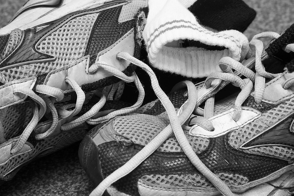 dirty old running shoes caughtinmotion Flickr