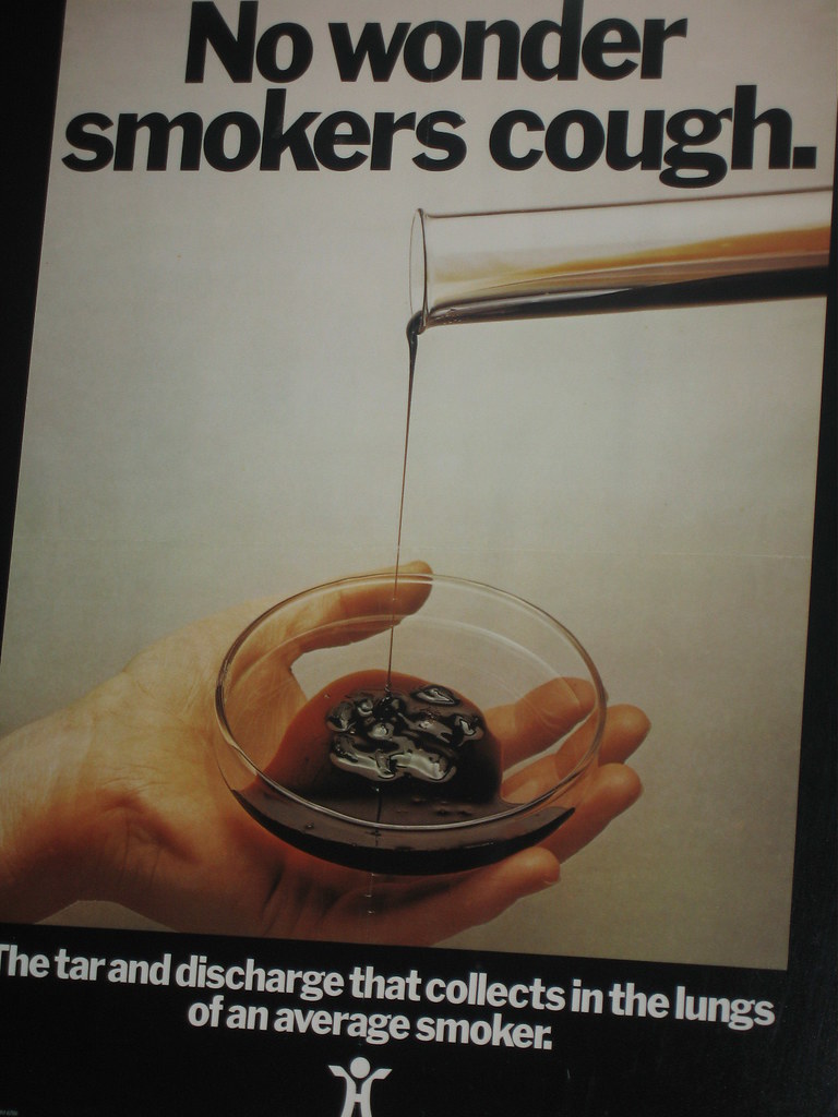 No wonder smokers cough The tar and discharge that collect… Flickr
