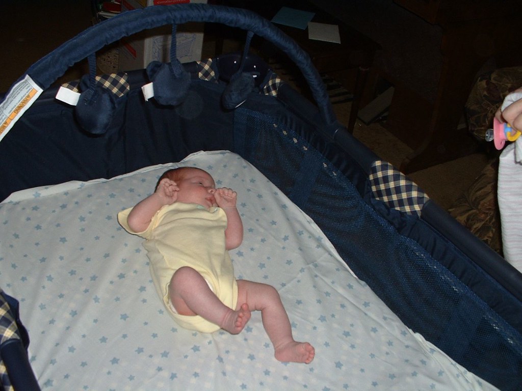 Danielle in her crib at Grandparents. Michael Whitt Flickr