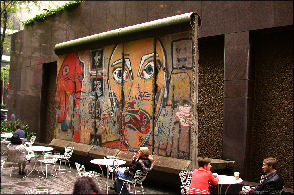 Section of the Berlin Wall in NYC You have 2 tasks here g… Flickr