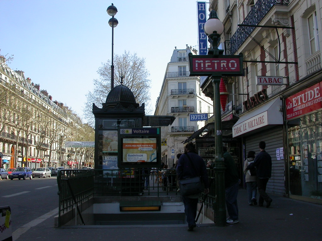 The Voltaire Metro station near our Hotel Richard in the … Flickr