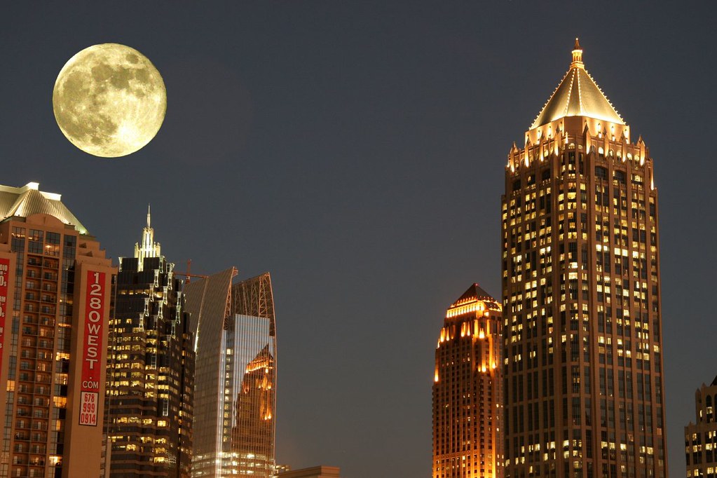 Harvest Moonrise Over Atlanta, GA Moonrise over Atlanta, a… Flickr
