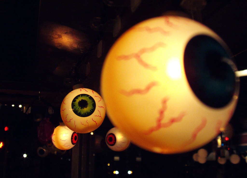 Eyeballs Halloween lights in the Riverview Theater box off… Flickr