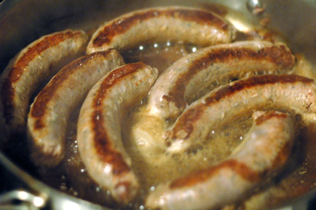 Italian Sausage Braising in Beer I usually braise Brots in… Flickr