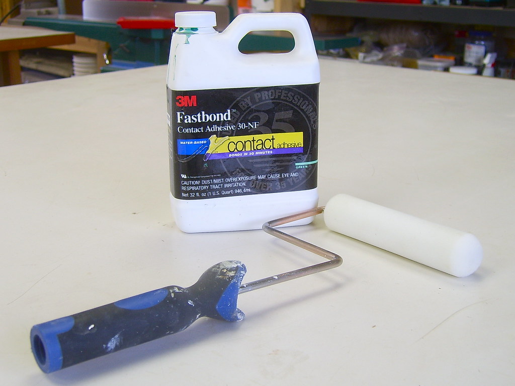 Supplies for gluing laminate This is the contact cement an… Flickr