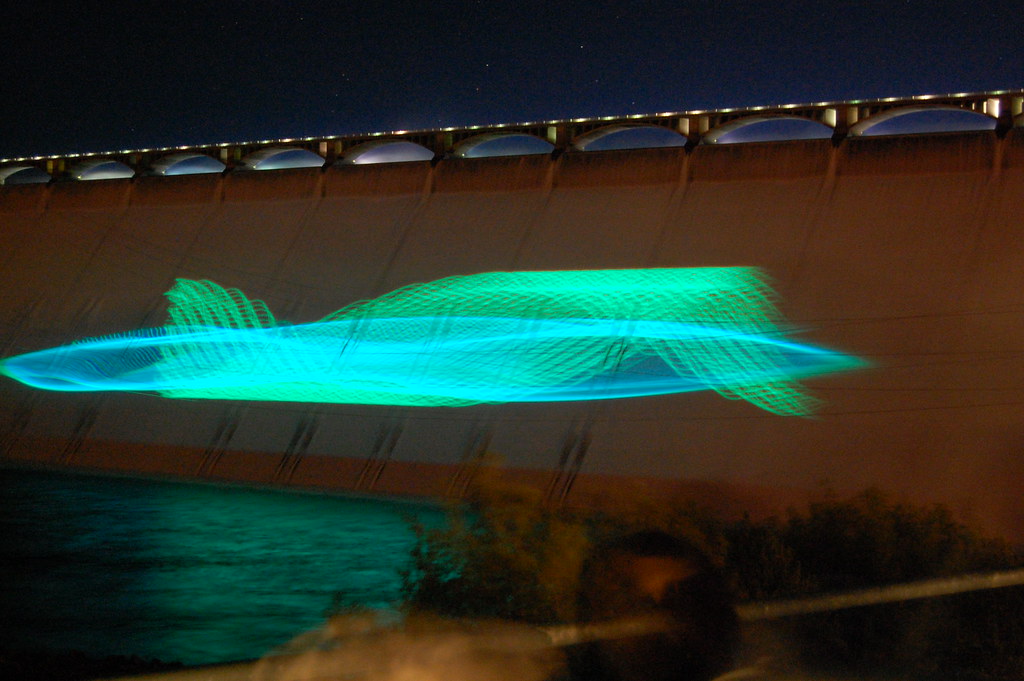 Light show on GRand Coulee Dam Pamela Clark Flickr