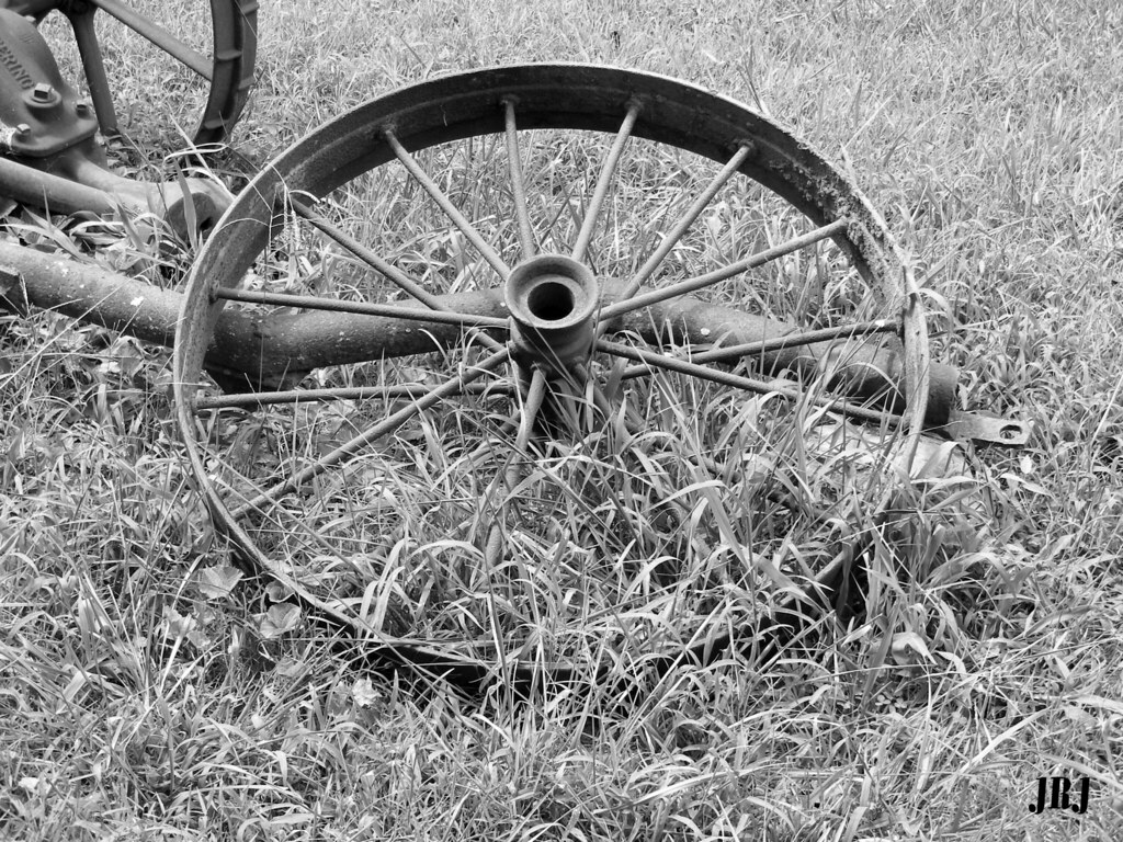 wheel old farm equipment Jimmy Johnson Flickr