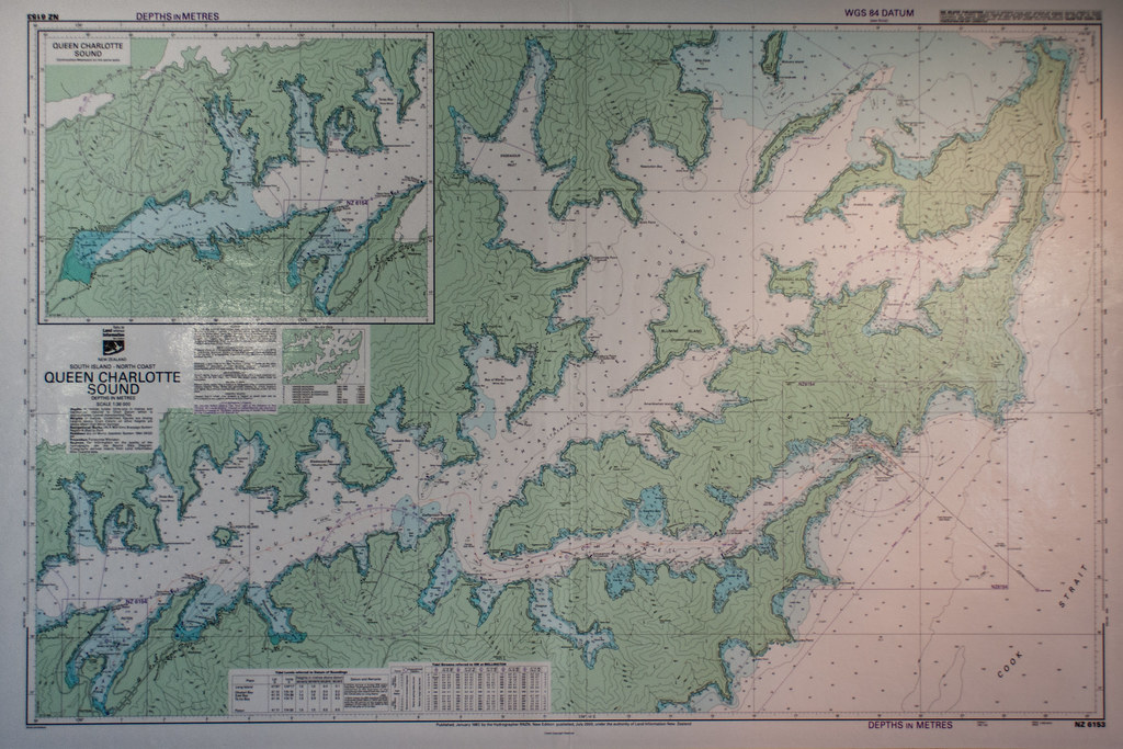 A map of the Queen Charlotte Sound and Tory Channel appea… Flickr