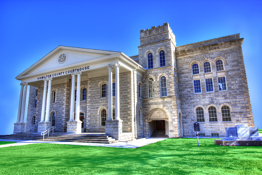 Hamilton County TX Courthouse Front Quartering Side Flickr
