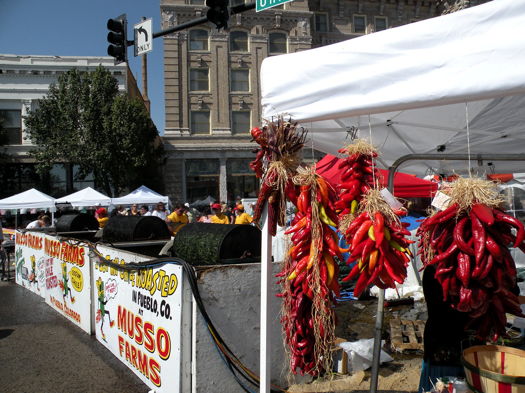 Pueblo Chili Festival 2009 Musso Farms roasting chili Flickr
