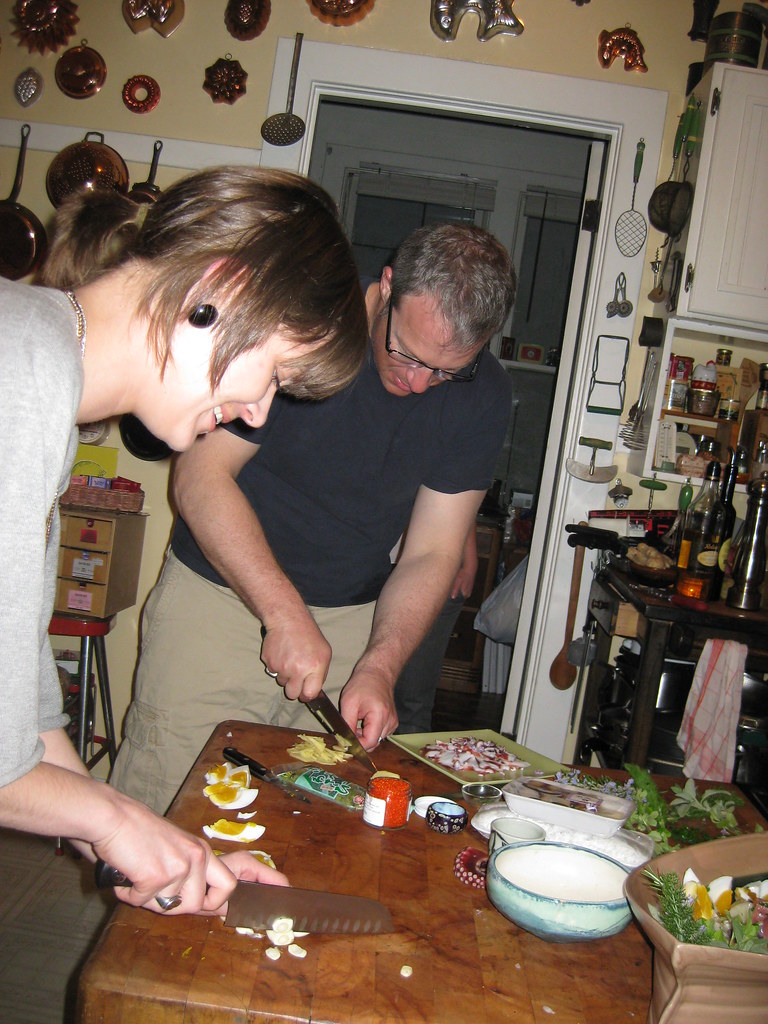 Krisit showing off her knife skills! Robin Leventhal Flickr