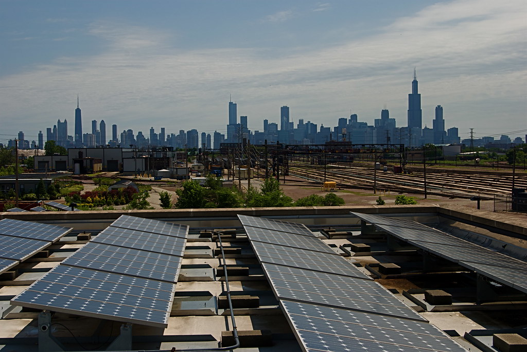 Solar Panels and the Chicago Skyline My Sustainable