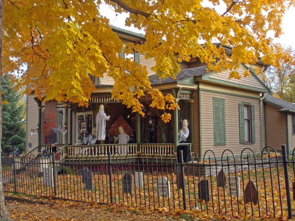 Happy Halloween Tillson Street in Romeo Michigan. Larry The Biker