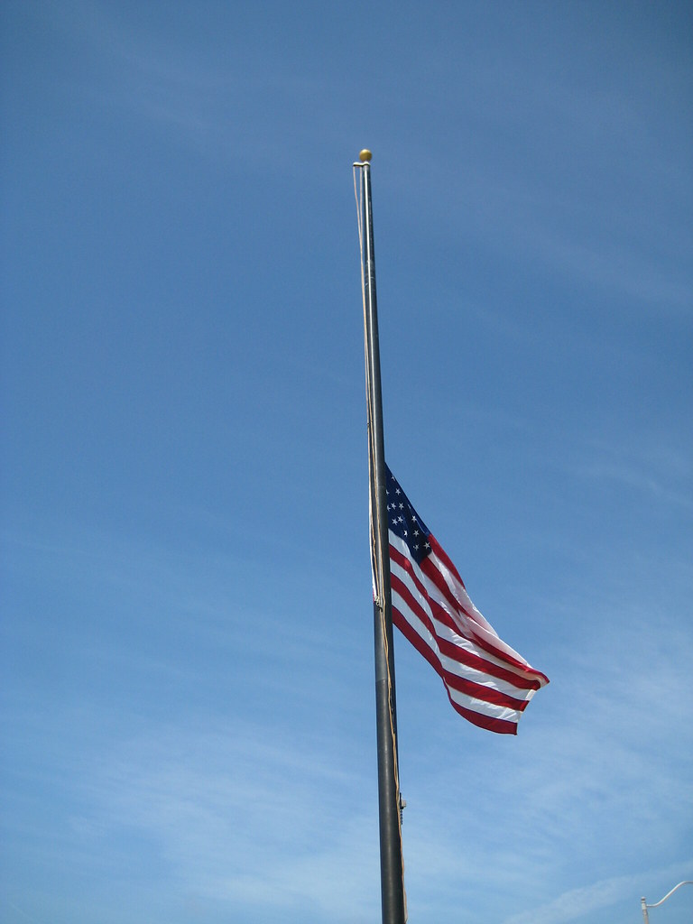 Flag at half mast, Laguna Beach, California, March 2008 Flickr