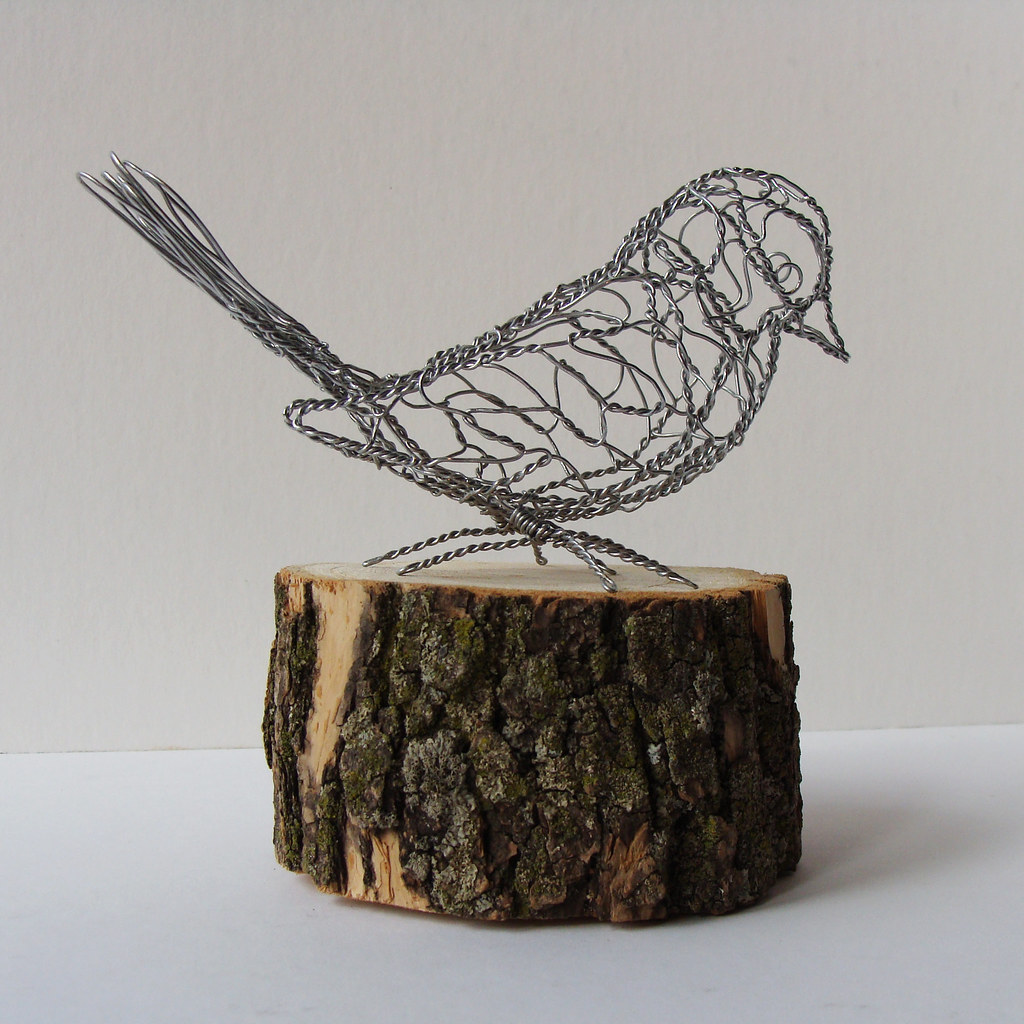 Wire Sculpture Bird B17_right One of 25 wire birds each … Flickr