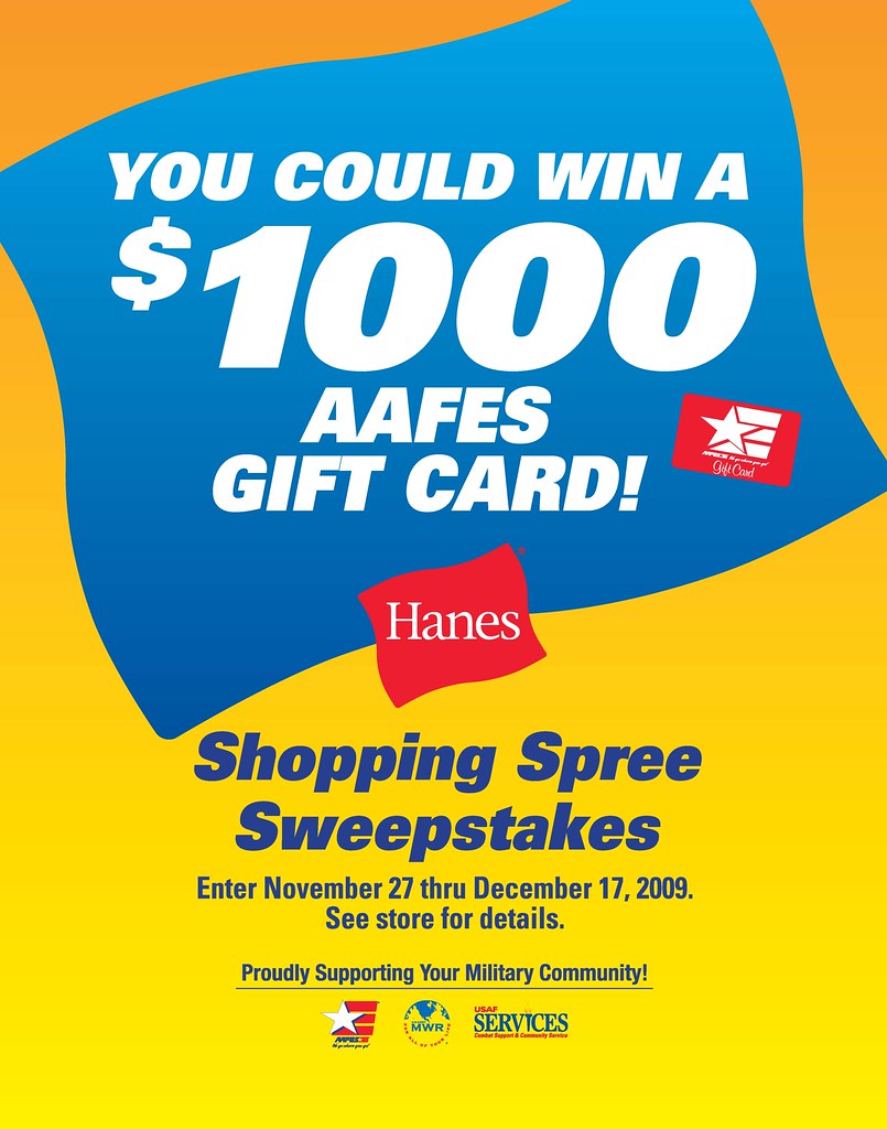 Hanes Shopping Spree Sweepstakes The Army & Air Force Exch… Flickr