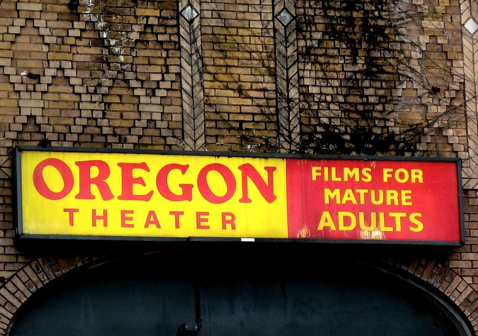 Oregon Theater sign on SE Division in Portland, Oregon Flickr
