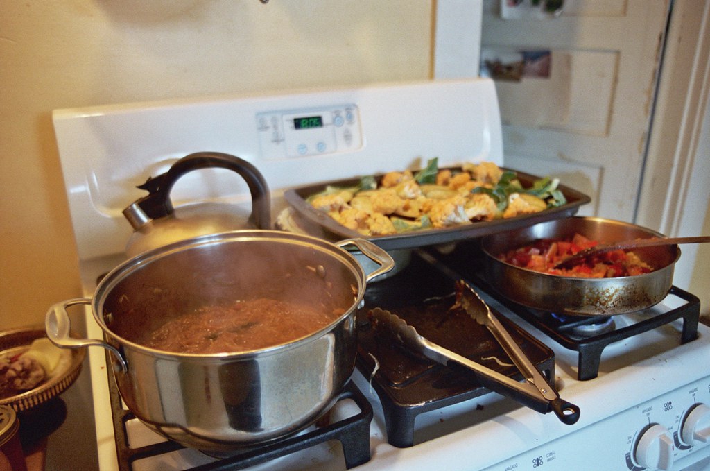 busy cooktop dinner and preserving red wine walla walla o… Flickr