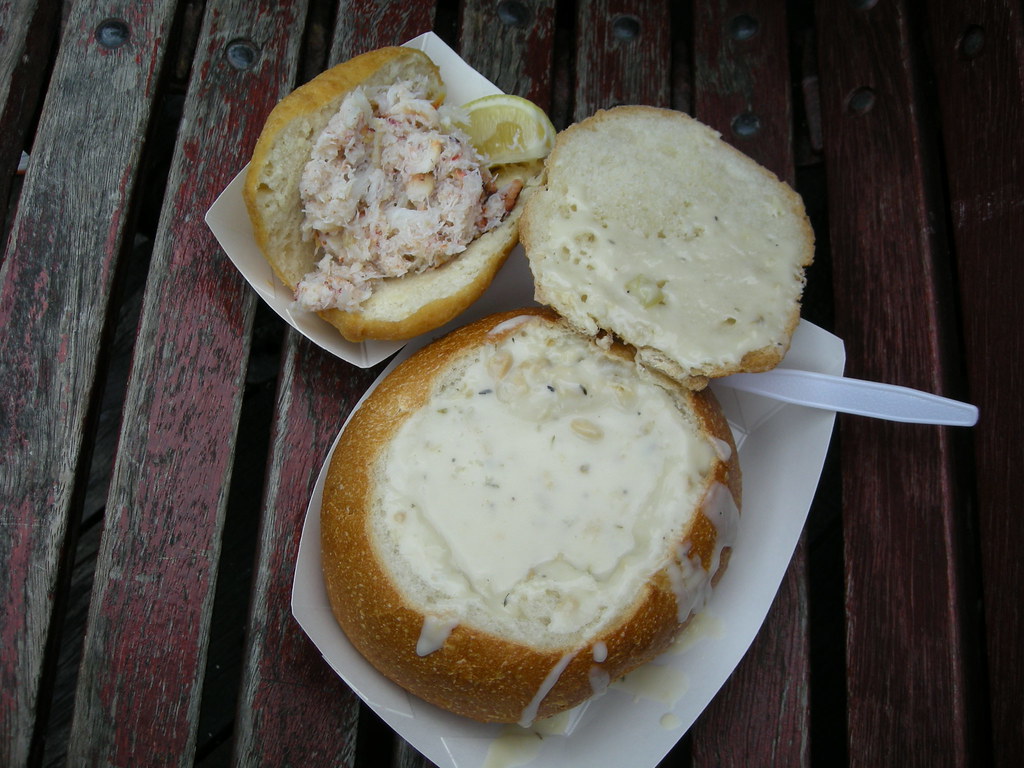 clam chowder at San Francisco at FIsherman's Wharf